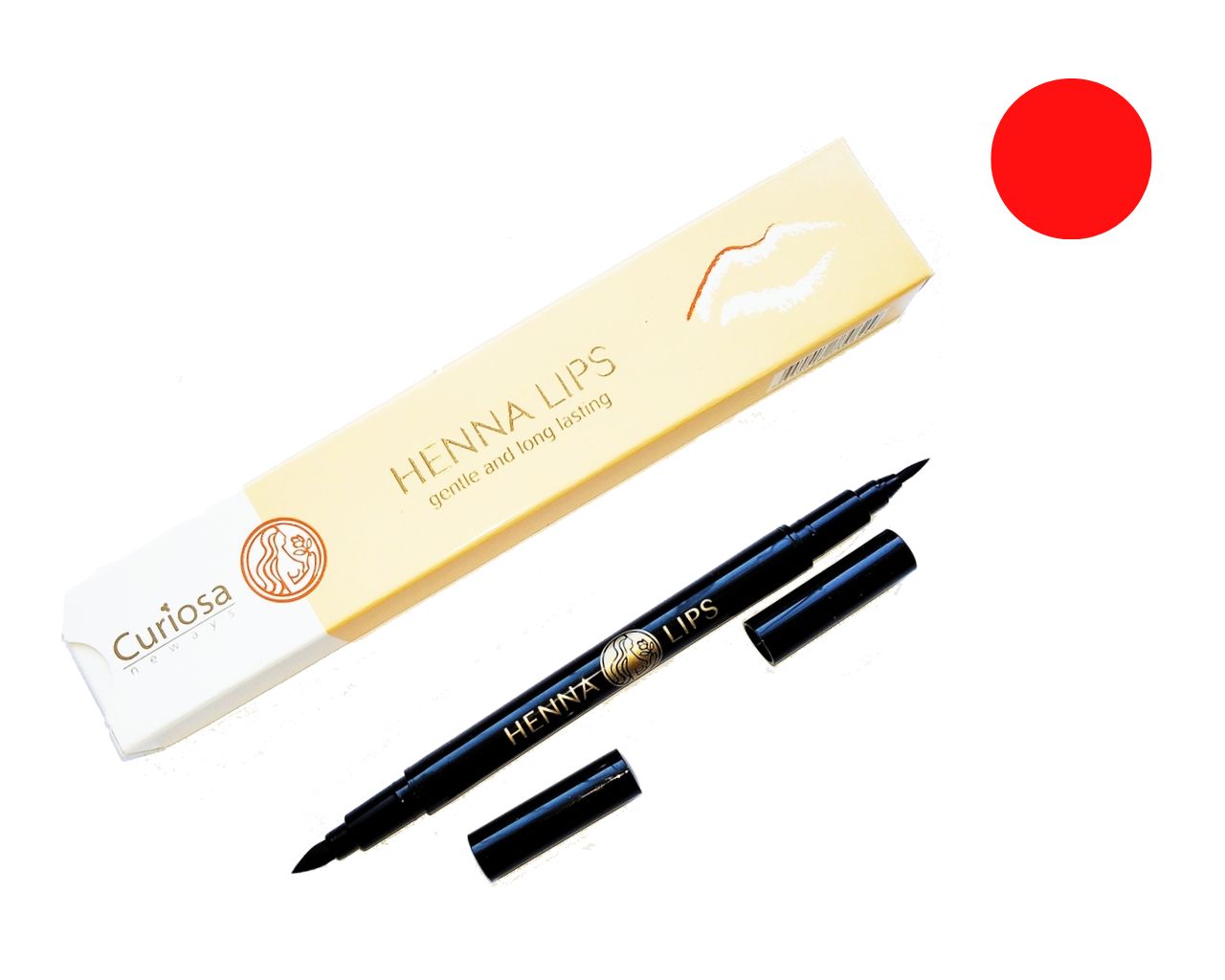 Henna Lips Strawberry Red, jahodová, dlhotrvajúca